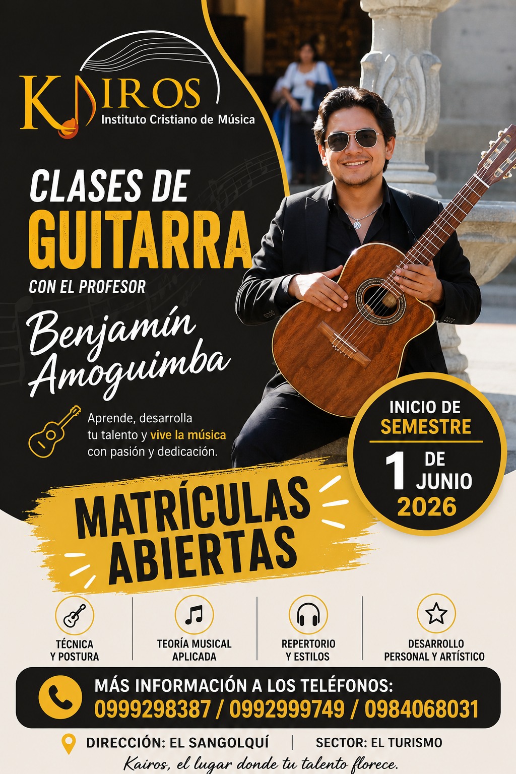 Profesor de Guitarra — Benjamín Amoguimba